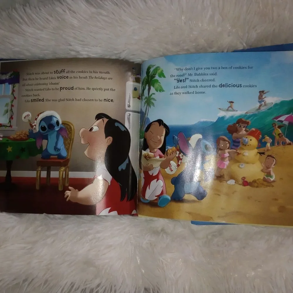 📚Disney Kid's Holiday Books - Elsa's Icy Rescue & Holiday Mischief w/Stitch
